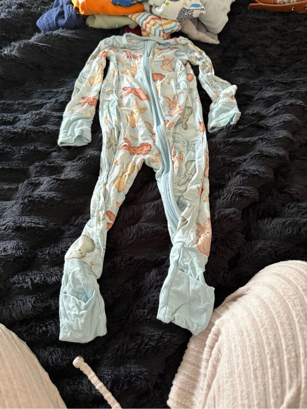 Carter's Assorted Kids Footie Sleepers in Blue, Orange, Green & Gray